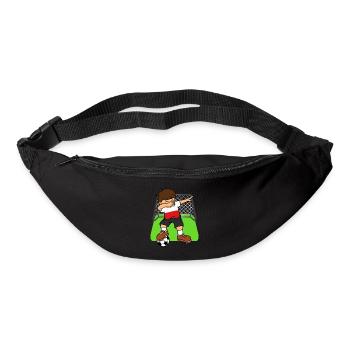 Pologne Soccer Ball Dabbing Kid polonais de football - Sac banane - noir - Devant