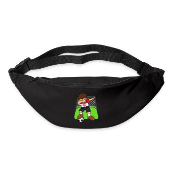 Kroatien-Fußball, der Kinderkroaten-Fußball abtupft - Gürteltasche - Schwarz - Vorne