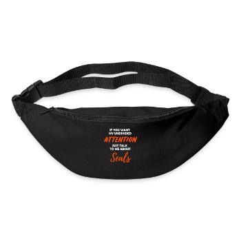 Seehund Robbe Tier Geschenk Idee - Gürteltasche - Schwarz - Vorne