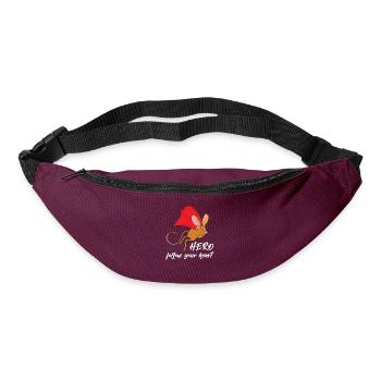 Héros de conception de t-shirt Jerboa mignon, intelligent et drôle - Sac banane - bordeaux  - Devant