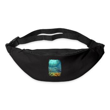 underwater aquarium sea fish lake coral - Bum bag - black - Front