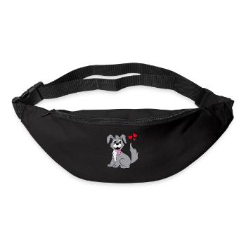 Cute dog - Bum bag - black - Front