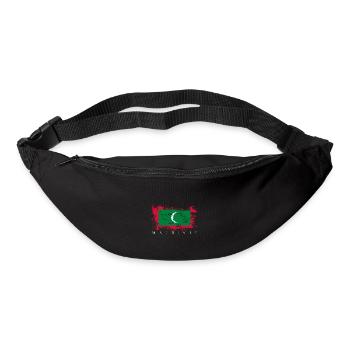 Maldives maldives asie drapeau drapeau tropiques voyage - Sac banane - noir - Devant