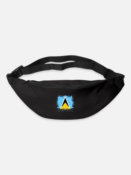 Saint Lucia St. Lucia Caribbean Flag Flag Country - Bum bag - black