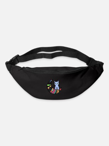 Außerirdische Katze Alien Ufo Haustier Geschenk - Gürteltasche - Schwarz