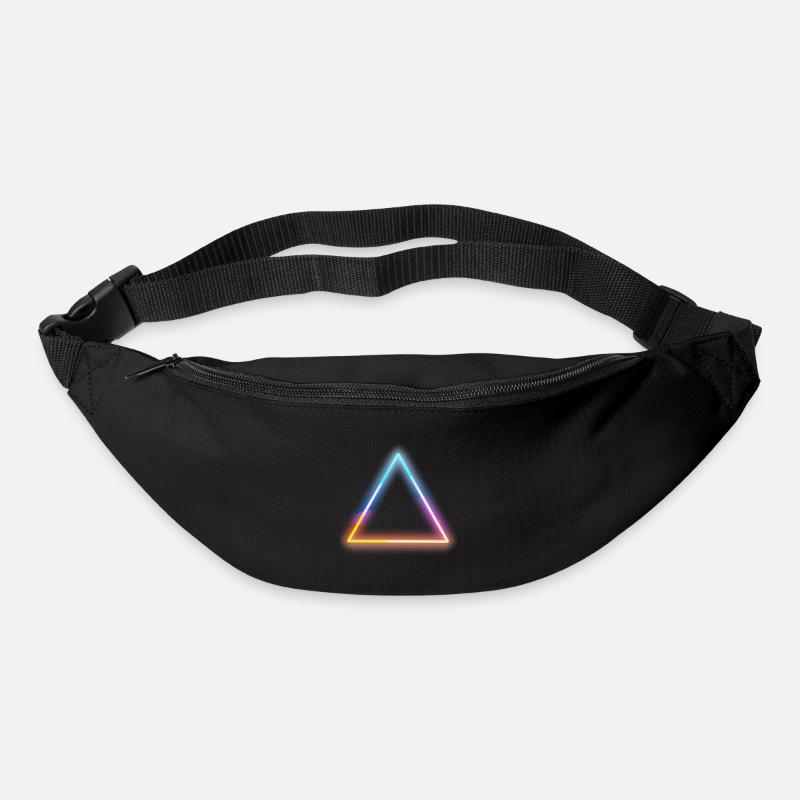 Modernes leuchtendes Neon drei Eck - Gürteltasche - Schwarz
