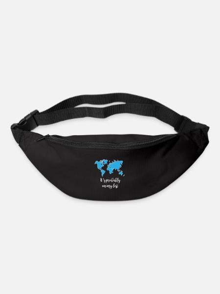 Globe monde voyage voyage - Sac banane - noir