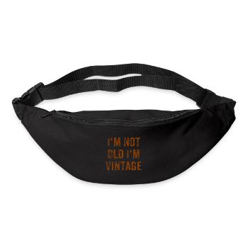 Oldschool Vintage Style rétro tendance de la mode - Sac banane - noir - Devant