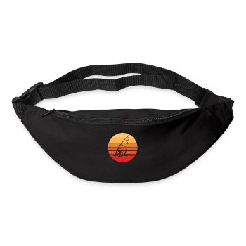 Windsurfing Retro Sunset - Bum bag - black - Front