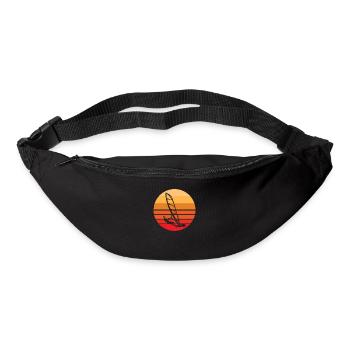 Windsurfing Retro Sunset - Bum bag - black - Front