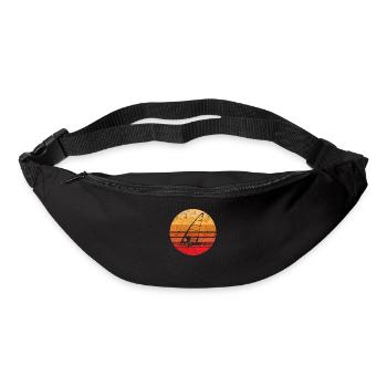 Retro Windsurfing Sunset - Bum bag - black - Front