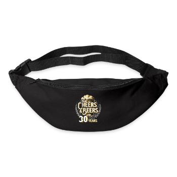 Cheers Bier 30. Geburtstag 30 Jahre Alt Geschenk - Gürteltasche - Schwarz - Vorne