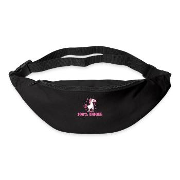 100% unique Einhorn Reiten Reiter Geschenk - Gürteltasche - Schwarz - Vorne