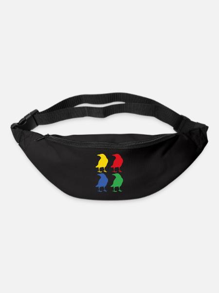 Corbeau animal corbeau - Sac banane - noir