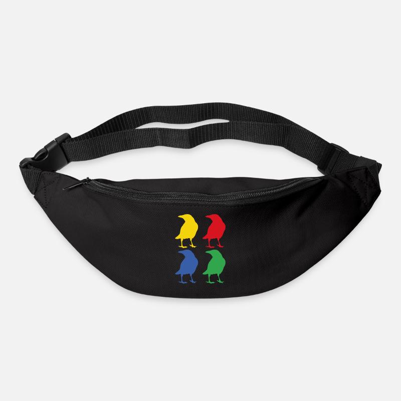 Corbeau animal corbeau - Sac banane - noir