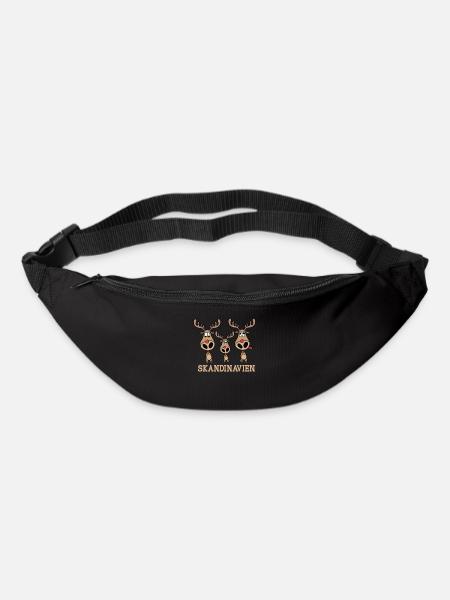Scandinavie Norvège Suède Eligine Renne - Sac banane - noir