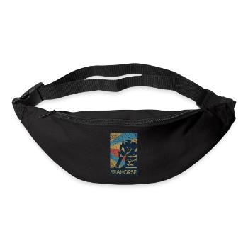 Seepferdchen Geschenk - Gürteltasche - Schwarz - Vorne