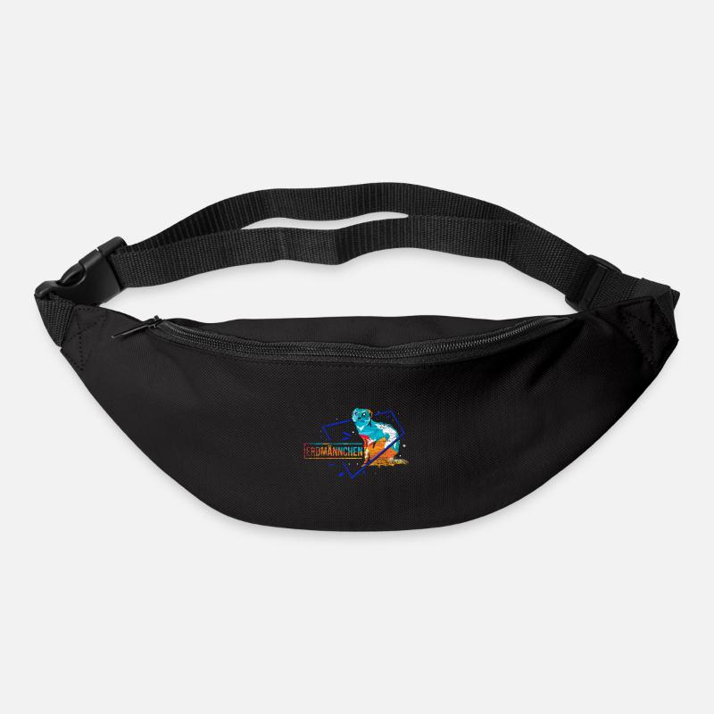 Erdmännchen Polygon Geschenk - Gürteltasche - Schwarz