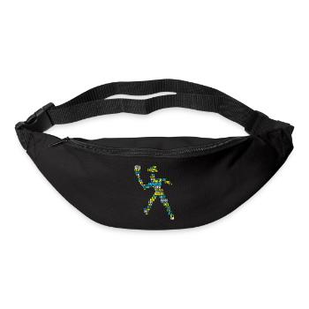 Federball Badminton Badmintonspieler - Gürteltasche - Schwarz - Vorne