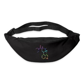 T-shirt à formule structurelle LSD acide hallucinogène psy - Sac banane - noir - Devant