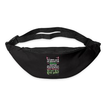 Ich fühle mich als könnte ich Bäume ausreissen. Al - Gürteltasche - Schwarz - Vorne