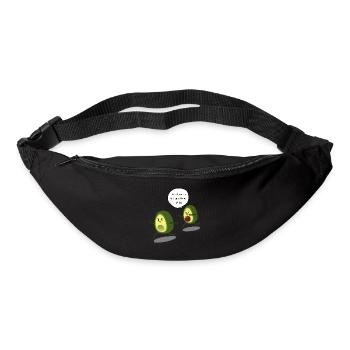 couple d'avocats drôle avec un dicton végétalien - Sac banane - noir - Devant