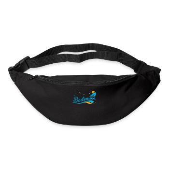 Bodensee Alpen Geschenk Shirt - Gürteltasche - Schwarz - Vorne