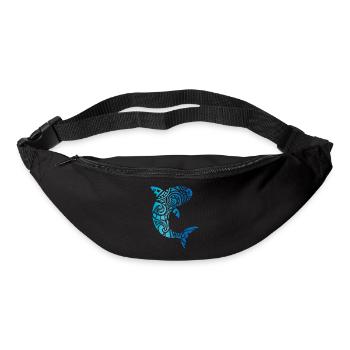 Tribal shark Hawaii vacation beach gift tattoo - Bum bag - black - Front