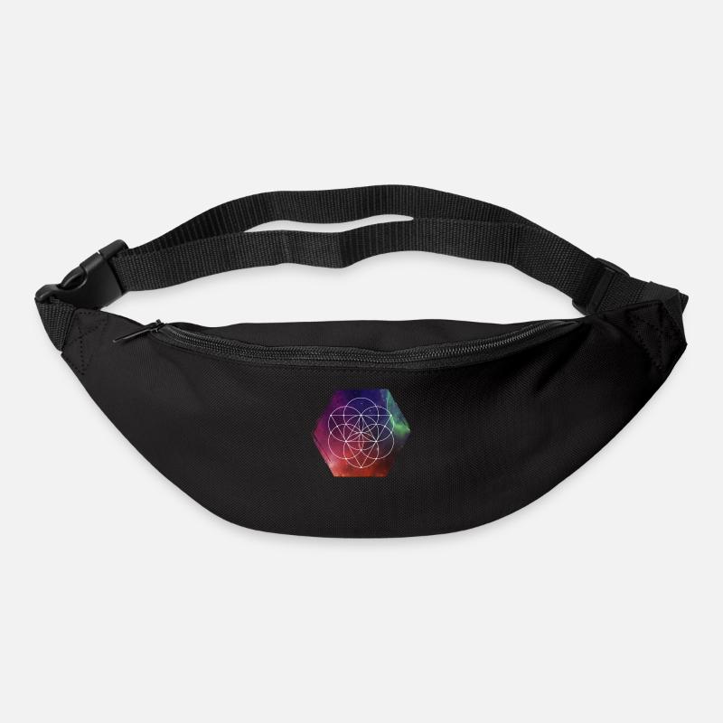 Heilige Geometrie - Samen des Lebens - Gürteltasche - Schwarz