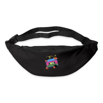 Années 80 cassette années 80 années 80 - Sac banane - noir - Devant
