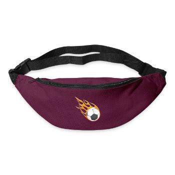 Feuer Fußball. - Gürteltasche - Burgunderrot - Vorne