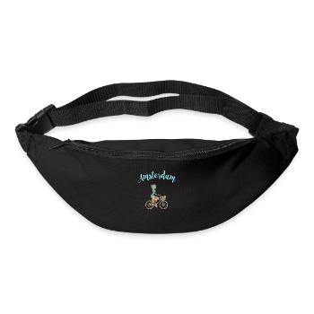 Amsterdam T-Shirt Bicycle Souvenir Gift - Bum bag - black - Front