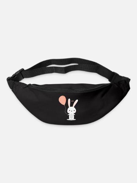 joli lapin - joli cadeau Balloon Summer - Sac banane - noir
