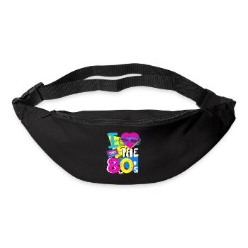 I love the 80s - 80s retro music gift - Bum bag - black - Front