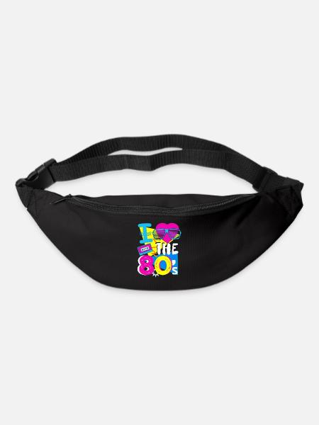 I love the 80s - 80s retro music gift - Bum bag - black