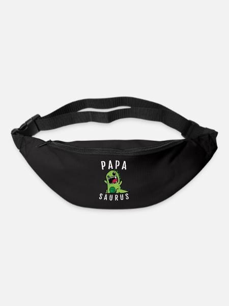 Papa Papasaurus - Gürteltasche - Schwarz