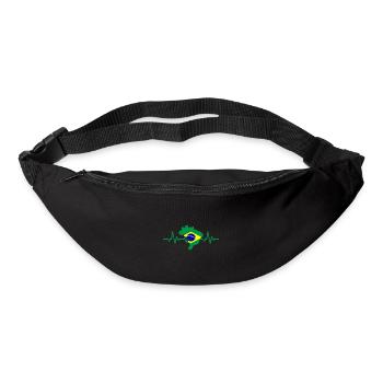 Brazil heart pulse - Bum bag - black - Front