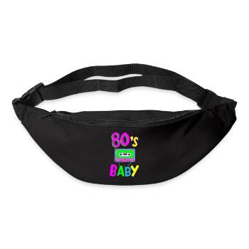 80er Jahre - Gürteltasche - Schwarz - Vorne