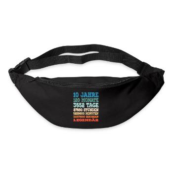 10 Jahr Legendär 10. Geburtstag - Gürteltasche - Schwarz - Vorne