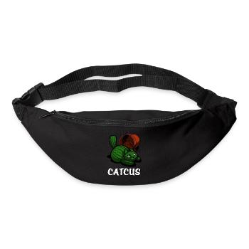 Catcus Cactus Cat - Gürteltasche - Schwarz - Vorne