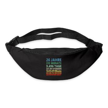 26 Jahre 26. Geburtstag Geschenk - Gürteltasche - Schwarz - Vorne