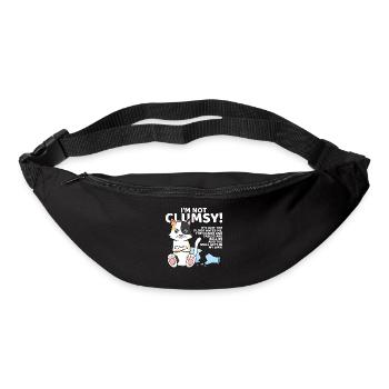 Clumsy Cat Kitty Kitten For Gawky Cat Lovers - Gürteltasche - Schwarz - Vorne