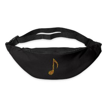Notes musicales Harmonie cadeau musical musicien - Sac banane - noir - Devant