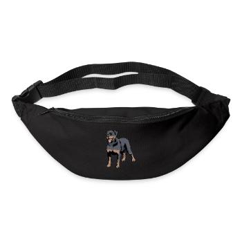 rottweiler - Sac banane - noir - Devant