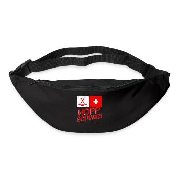 Eishockey Schweiz Hopp Schwiiz Swiss Geschenk - Gürteltasche - Schwarz - Vorne