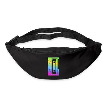 Retro Kassettenprodukt | 80er und 90er Neon - Gürteltasche - Schwarz - Vorne
