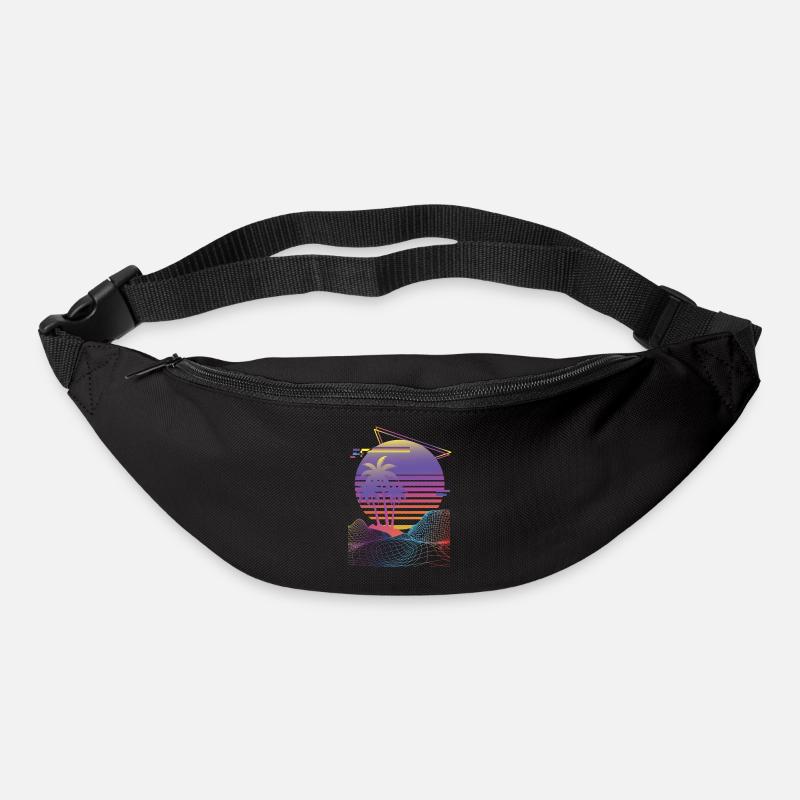 Vaporwave Gift design for Retro 80s Game Lovers - Sac banane - noir