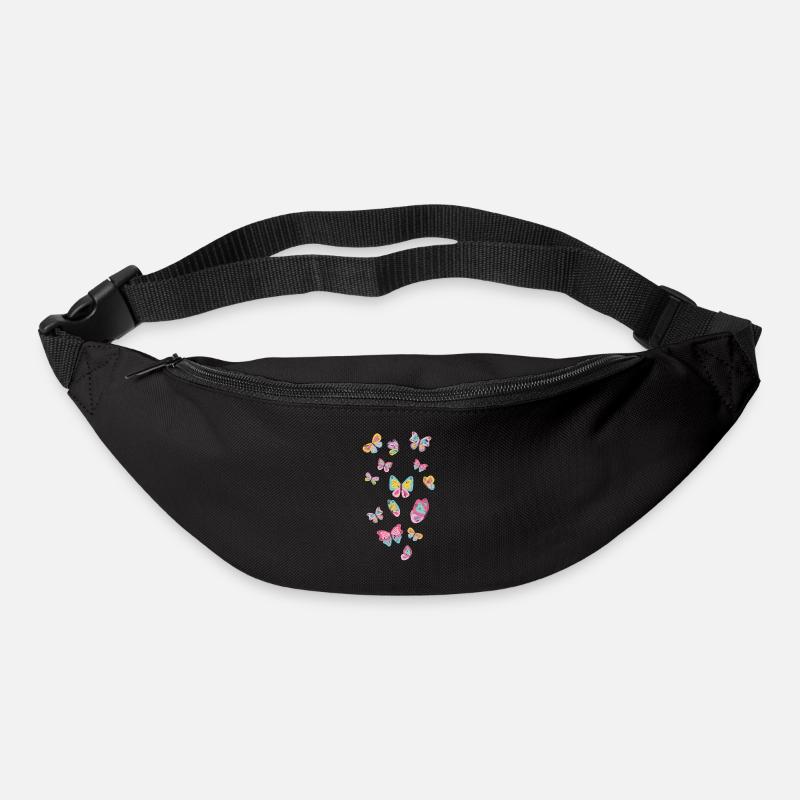papillon - Sac banane - noir