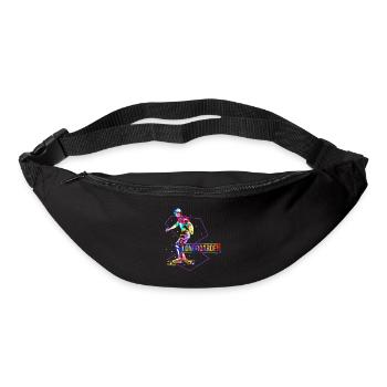 Longboarden Polygon - Gürteltasche - Schwarz - Vorne