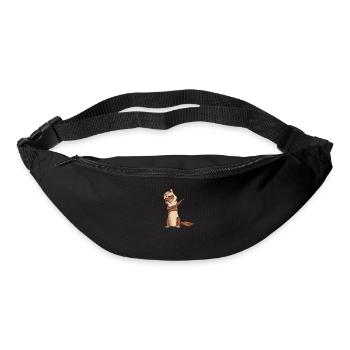 Dabbing Ferret - Funny Cute Dab Dance Pet - Sac banane - noir - Devant